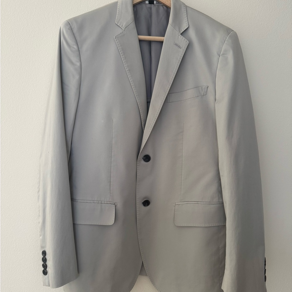 Uniqlo Men's Light Gray Single-Breasted Blazer
